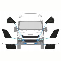 Tampas do para-choque dianteiro para Iveco Daily 2014-2019 / Conjunto 10293
