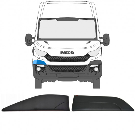 Moldura do para-choque e do guarda-lamas dianteiro para Iveco Daily 2014-2019 / Direito / Conjunto 11844