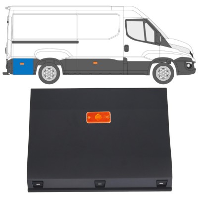 Moldura lateral traseira atrás da roda com Luz para Iveco Daily 2014-2019 / Esquerda = Direita (simétrico) / Conjunto 16763