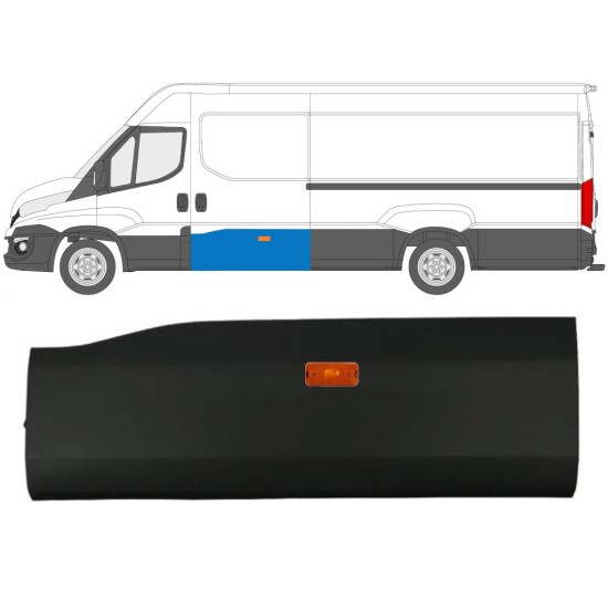 Moldura da porta deslizante com Luz para Iveco Daily 2014-2019 / Esquerdo / Conjunto 11971