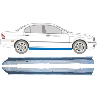 Soleira completa para Jaguar X-Type 2001-2009 / Esquerda+Direita / Conjunto 9201