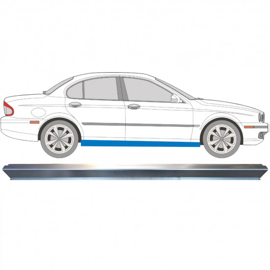 Painel de reparação da soleira para Jaguar X-Type 2001-2009 / Esquerda = Direita (simétrico) 5776