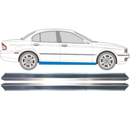 Painel de reparação da soleira para Jaguar X-Type CF-1 2001-2009 / Esquerda+Direita / Conjunto 16146