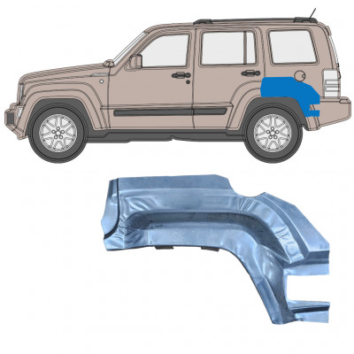 Painel de reparação da parte traseira do guarda-lamas traseiro para Jeep Liberty 2008-2013 / Esquerdo 7941