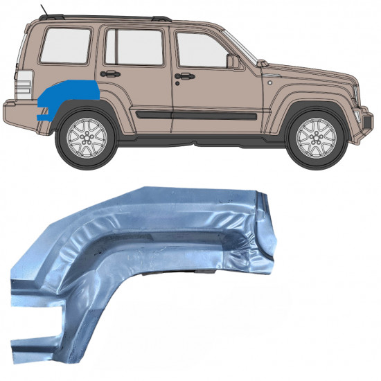 Painel de reparação da parte traseira do guarda-lamas traseiro para Jeep Liberty 2008-2013 / Direito 7940