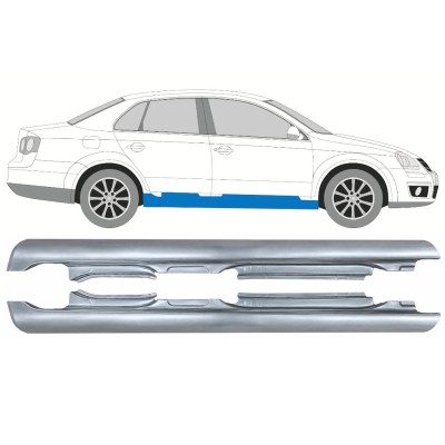 Soleira completa para Volkswagen Jetta 2005-2010 / Esquerda+Direita / SEDAN 17052