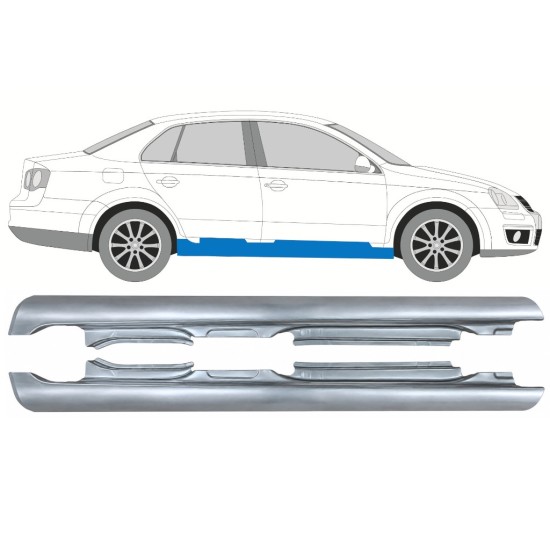 Soleira completa para Volkswagen Jetta 2005-2010 / Esquerda+Direita / SEDAN 17052