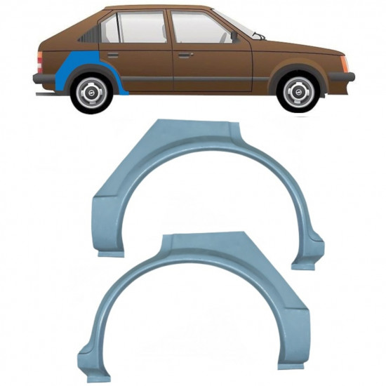 Painel de reparação do guarda-lamas traseiro para Opel Kadett D 1979-1984 / Esquerda+Direita / Conjunto 9954