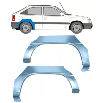 Painel de reparação do guarda-lamas traseiro para Opel Kadett 1984-1993 / Esquerda+Direita / Conjunto 9726