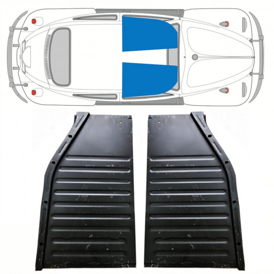 Painel de reparação do assoalho dianteiro para Volkswagen Kaefer 1949-1972 / Esquerda+Direita / Conjunto 10348