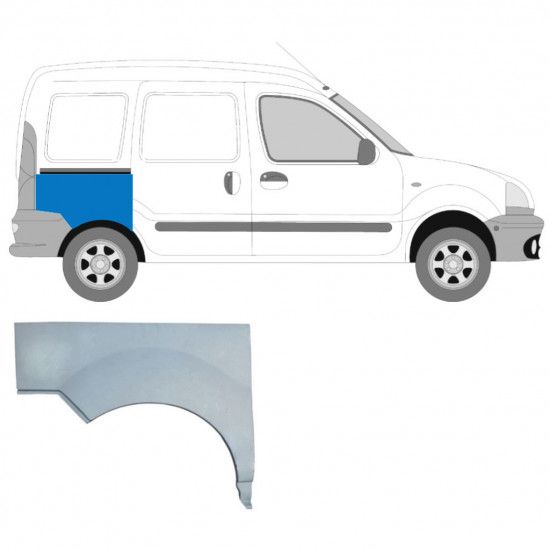 Painel de reparação do guarda-lamas traseiro para Renault Kangoo 1997-2008 / Direito 9126