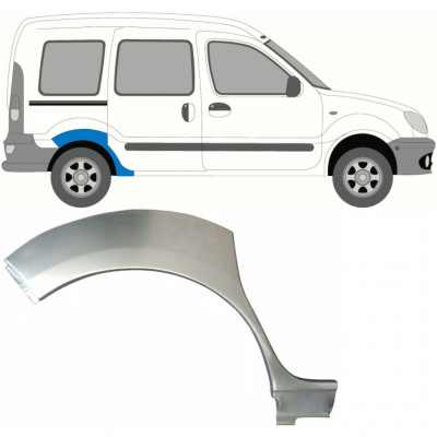 Painel de reparação do guarda-lamas traseiro para Renault Kangoo 1997-2008 / Direito 6979