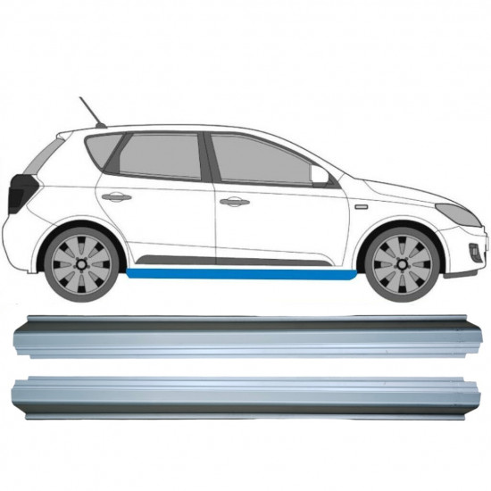 Painel de reparação da soleira para Kia Ceed 2006-2012 / Esquerda+Direita / Conjunto 9400