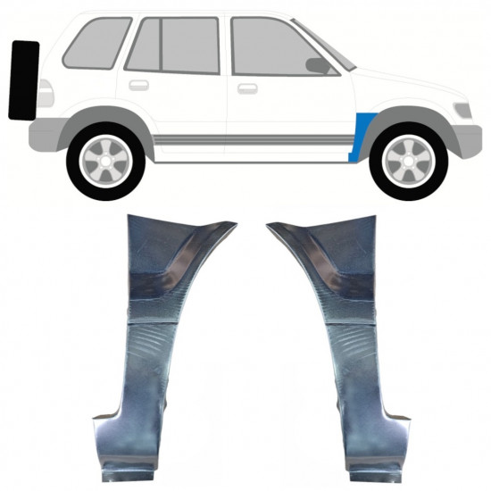 Painel de reparação do guarda-lamas dianteiro para Kia Sportage 1994-2002 / Esquerda+Direita / Conjunto 9978
