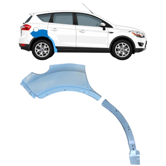 Painel de reparação do guarda-lamas traseiro para Ford Kuga 2008-2013 / Direito / Conjunto 17082