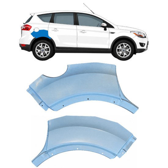 Painel de reparação da parte traseira do guarda-lamas traseiro para Ford Kuga 2008-2013 / Esquerda+Direita / Conjunto 17067