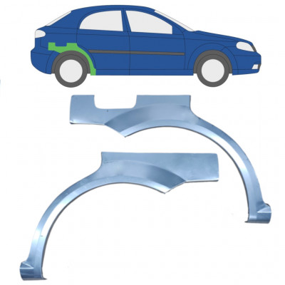 Painel de reparação do guarda-lamas traseiro para Chevrolet Lacetti 2003-2009 / Esquerda+Direita / Conjunto 9808