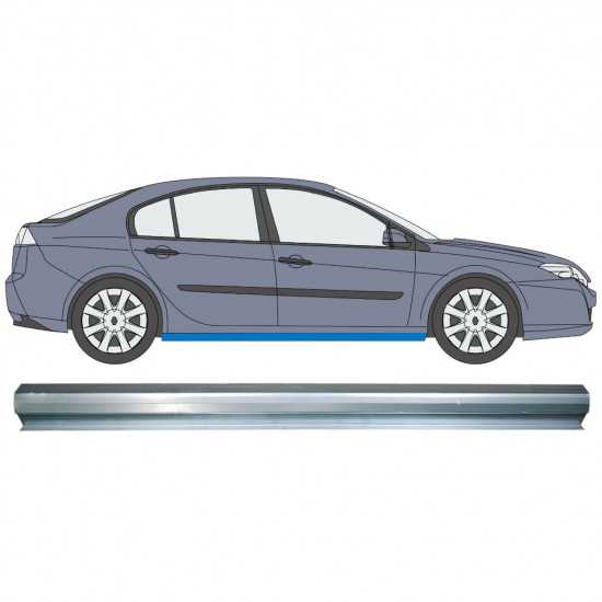 Painel de reparação da soleira para Renault Laguna III 2008-2015 / Esquerda = Direita (simétrico) 8975