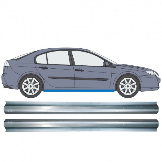 Painel de reparação da soleira para Renault Laguna III 2008-2015 / Esquerda = Direita (simétrico) / Conjunto 10556