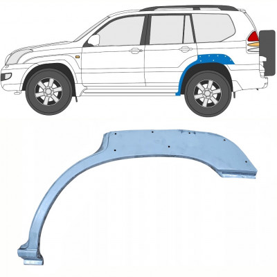 Painel de reparação do guarda-lamas traseiro com orifício para Toyota Land Cruiser 2003-2010 / Esquerdo 10213