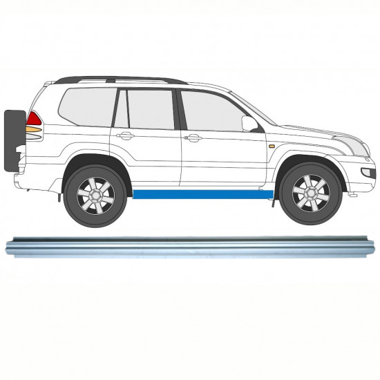 Painel de reparação da soleira para Toyota Land Cruiser 2003-2010 / Esquerda = Direita (simétrico) 7063