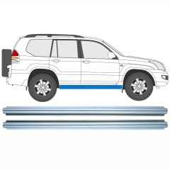 Painel de reparação da soleira para Toyota Land Cruiser J120 2003-2010 / Esquerda = Direita (simétrico) / Conjunto 10578
