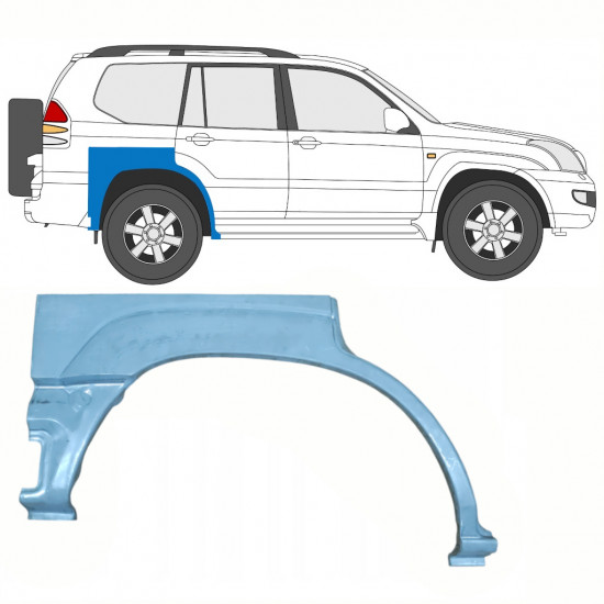 Painel de reparação do guarda-lamas traseiro para Toyota Land Cruiser 2003-2010 / Direito 8762