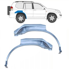Painel de reparação do guarda-lamas traseiro para Toyota Land Cruiser J120 2003-2010 / Esquerda+Direita / Conjunto 9959