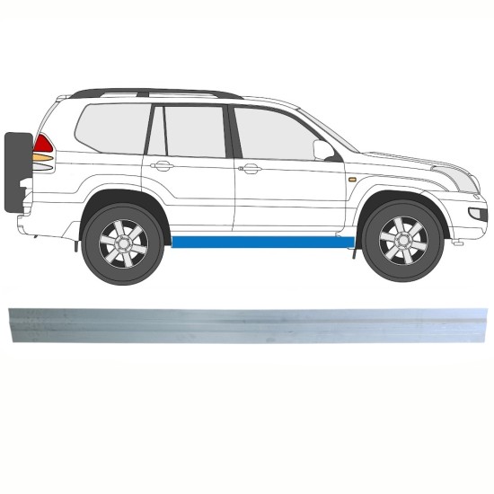 Painel de reparação interna da soleira para Toyota Land Cruiser J120 2003-2010 / Esquerda = Direita (simétrico) 16130