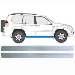 Painel de reparação interna da soleira para Toyota Land Cruiser J120 2003-2010 / Esquerda+Direita / Conjunto 16131