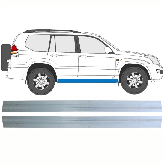 Painel de reparação interna da soleira para Toyota Land Cruiser J120 2003-2010 / Esquerda+Direita / Conjunto 16131