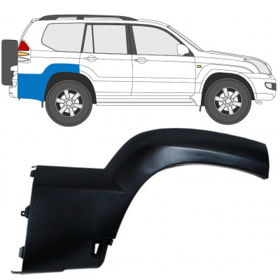 Moldura lateral do guarda-lamas traseiro para Toyota Land Cruiser J120 2003-2010 / Direito 12954