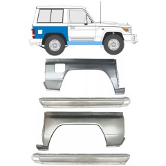 Soleira completa com reparação de guarda-lamas traseiro para Toyota Land Cruiser J70 1984- / Conjunto 11480