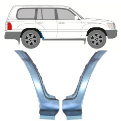 Painel de reparação da parte inferior do guarda-lamas traseiro para Toyota Land Cruiser J100 1998-2007 / Esquerda+Direita / Conjunto 9767