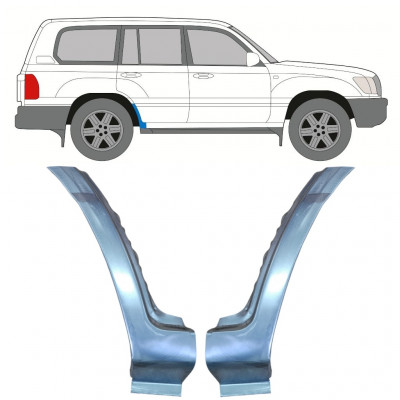 Painel de reparação da parte inferior do guarda-lamas traseiro para Toyota Land Cruiser 1998-2007 / Esquerda+Direita / Conjunto 9767