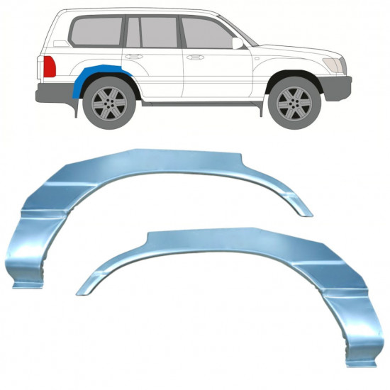 Painel de reparação do guarda-lamas traseiro para Toyota Land Cruiser 1998-2007 / Esquerda+Direita / Conjunto 9766