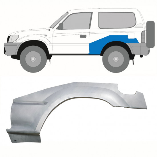 Painel de reparação do guarda-lamas traseiro para Toyota Land Cruiser 1996-2002 / Esquerdo 10122