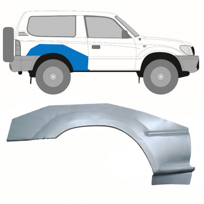 Painel de reparação do guarda-lamas traseiro para Toyota Land Cruiser 1996-2002 / Direito 10121