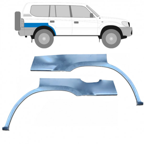 Painel de reparação do guarda-lamas traseiro para Toyota Land Cruiser 1996-2002 / Esquerda+Direita / Conjunto 9235