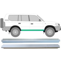 Painel de reparação interna e externa da soleira para Toyota Land Cruiser J90 1996-2002 / Esquerda = Direita (simétrico) / Conjunto 14852 Painel de reparação interna e externa da soleira para Toyota Land Cruiser J90 1996-2002 / Esquerda = Direita (simétrico) / Conjunto 14852
