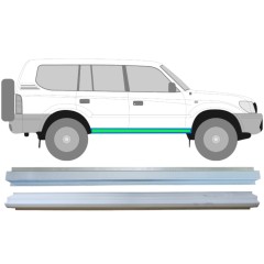 Painel de reparação interna e externa da soleira para Toyota Land Cruiser J90 1996-2002 / Esquerda = Direita (simétrico) / Conjunto 14852