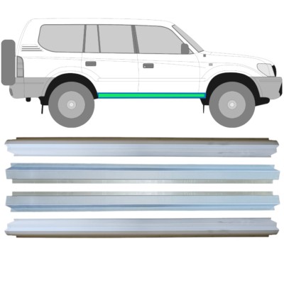 Painel de reparação interna e externa da soleira para Toyota Land Cruiser J90 1996-2002 / Esquerda+Direita / Conjunto 14854