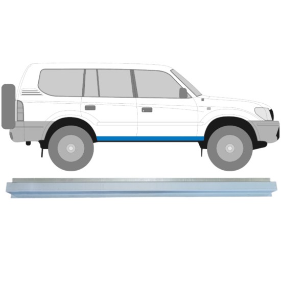 Painel de reparação interna da soleira para Toyota Land Cruiser J90 1996-2002 / Esquerda = Direita (simétrico) 14850 Painel de reparação interna da soleira para Toyota Land Cruiser J90 1996-2002 / Esquerda = Direita (simétrico) 14850