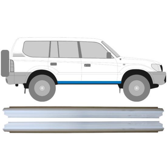Painel de reparação da soleira para Toyota Land Cruiser J90 1996-2002 / Esquerda+Direita / Conjunto 14849