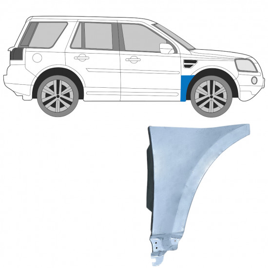 Painel de reparação do guarda-lamas dianteiro para Land Rover Freelander 2006-2015 / Direito 12788