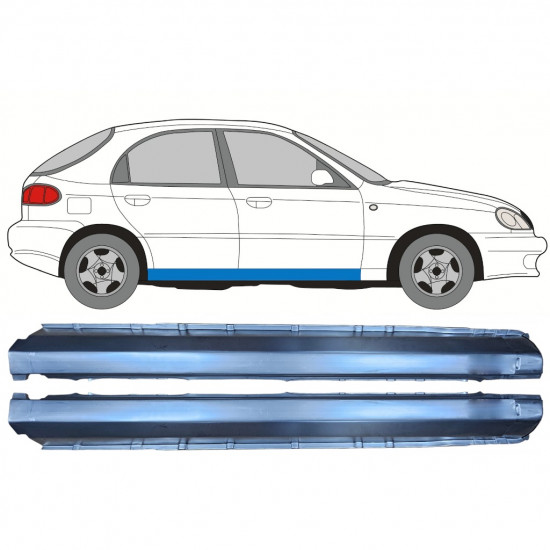 Painel de reparação da soleira para Daewoo Lanos 1997-2008 / Esquerda+Direita / Conjunto 9765