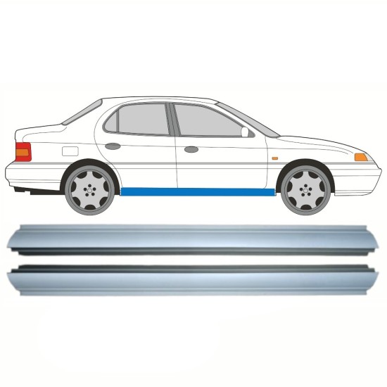 Painel de reparação da soleira para Hyundai Lantra 1990-1995 / Esquerda = Direita (simétrico) / Conjunto 10322