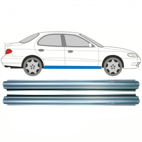 Painel de reparação da soleira para Hyundai Lantra 1995-2000 / Esquerda = Direita (simétrico) / Conjunto 10323