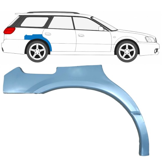 Painel de reparação do guarda-lamas traseiro para Subaru Legacy 1998-2004 / Direito / COMBI / SEDAN 5612