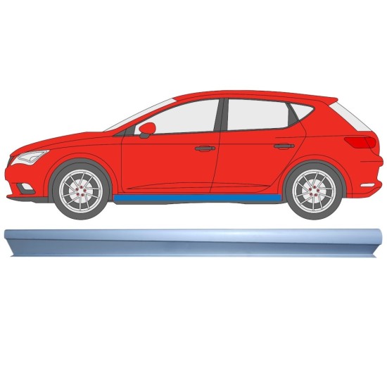 Painel de reparação da parte inferior da soleira para Seat Leon 2012-2020 / Esquerdo 16983